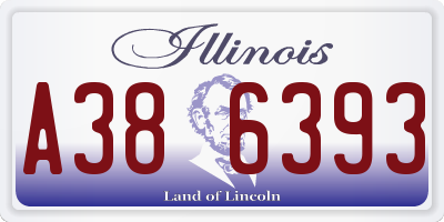 IL license plate A386393