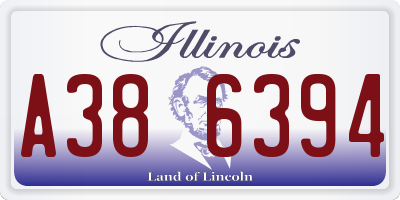 IL license plate A386394