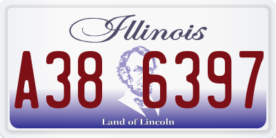 IL license plate A386397