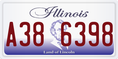 IL license plate A386398