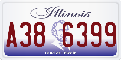 IL license plate A386399