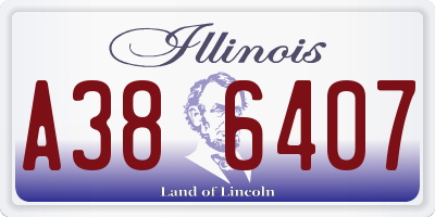 IL license plate A386407