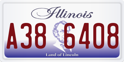 IL license plate A386408