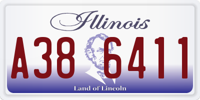 IL license plate A386411