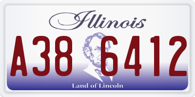 IL license plate A386412
