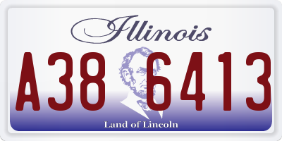 IL license plate A386413