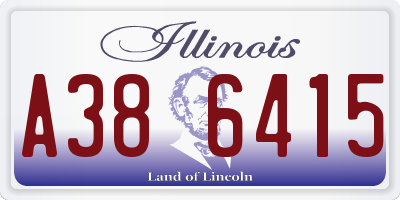 IL license plate A386415