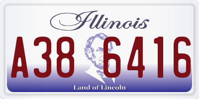 IL license plate A386416