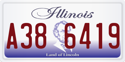 IL license plate A386419