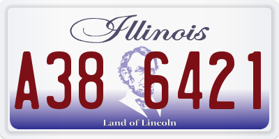 IL license plate A386421