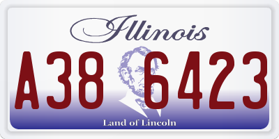 IL license plate A386423