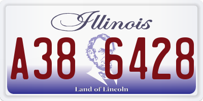 IL license plate A386428