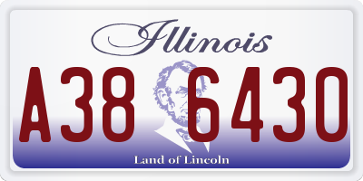 IL license plate A386430
