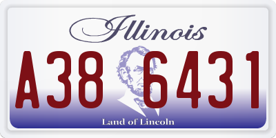 IL license plate A386431