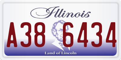 IL license plate A386434
