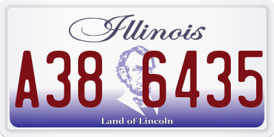 IL license plate A386435