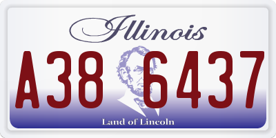 IL license plate A386437