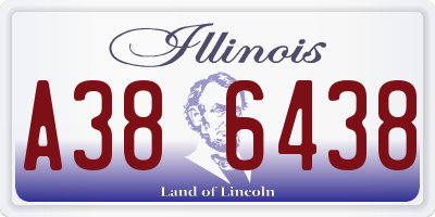 IL license plate A386438
