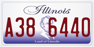 IL license plate A386440