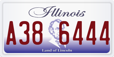 IL license plate A386444