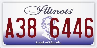 IL license plate A386446