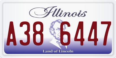 IL license plate A386447