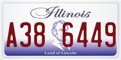 IL license plate A386449
