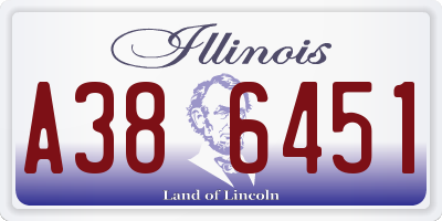 IL license plate A386451