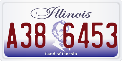 IL license plate A386453