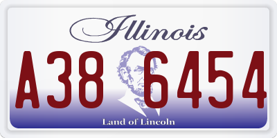 IL license plate A386454