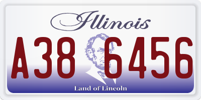 IL license plate A386456