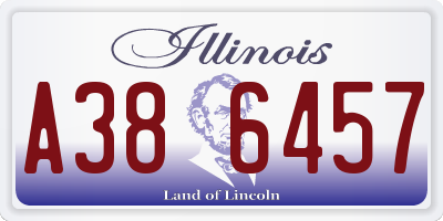 IL license plate A386457