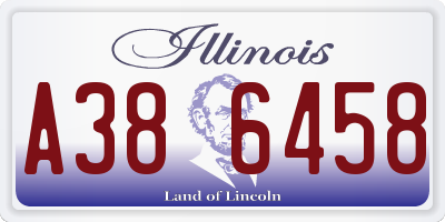 IL license plate A386458