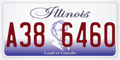 IL license plate A386460