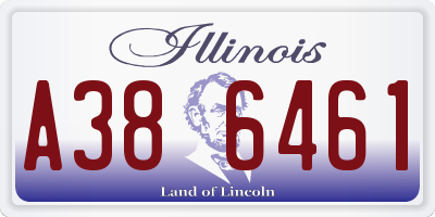 IL license plate A386461