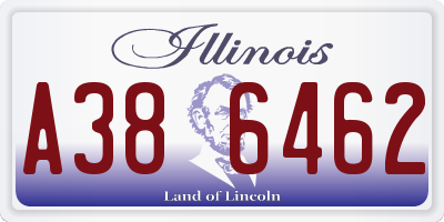 IL license plate A386462