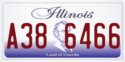 IL license plate A386466