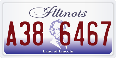 IL license plate A386467