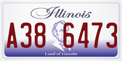 IL license plate A386473