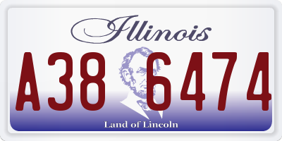 IL license plate A386474