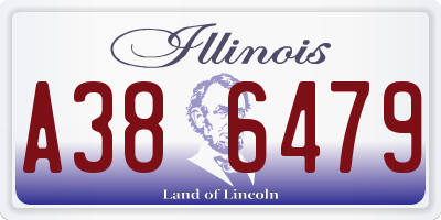 IL license plate A386479