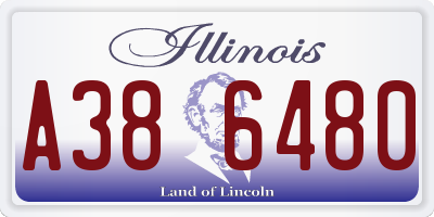 IL license plate A386480