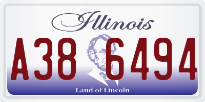 IL license plate A386494