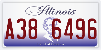 IL license plate A386496