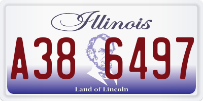 IL license plate A386497