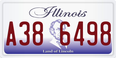 IL license plate A386498