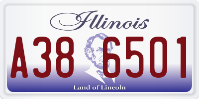 IL license plate A386501