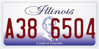 IL license plate A386504