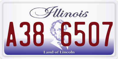IL license plate A386507