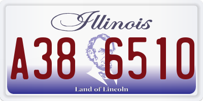IL license plate A386510